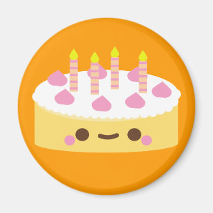 Vanille-Geburtstags-Kuchen Magnet