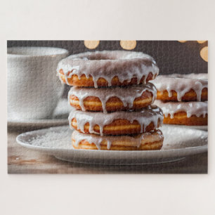 Vanille-Glasur-Donuts