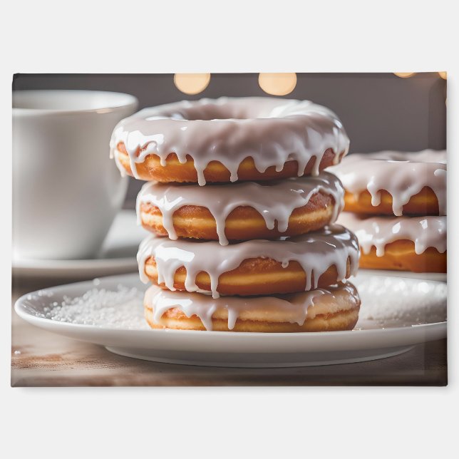 Vanille-Glasur-Donuts-Magnet Magnet (Vorderseite)