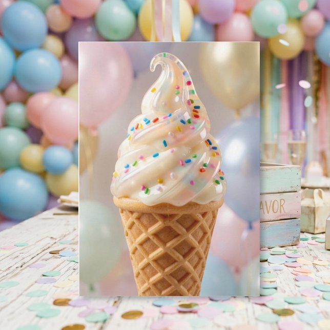 Vanilleeis Pastellstreusel Geburtstag Karte (Von Creator hochgeladen)