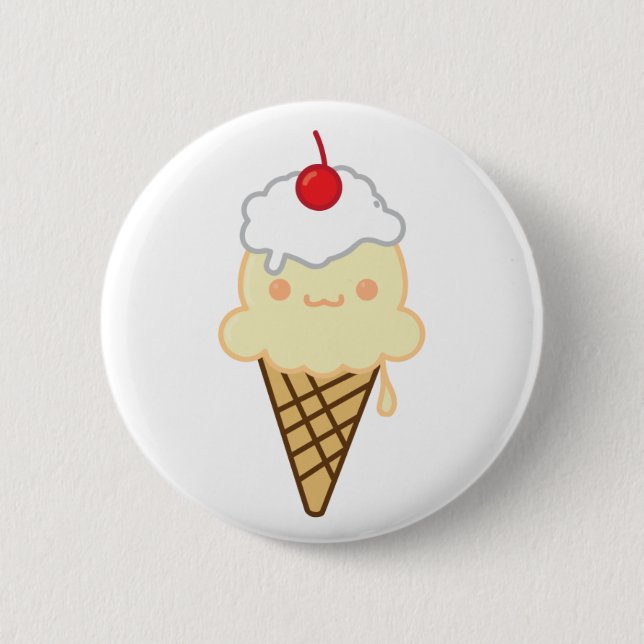 Vanilleeiscreme Button (Vorderseite)