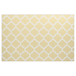 Vanillepudding-gelbes Marokkaner Quatrefoil Stoff