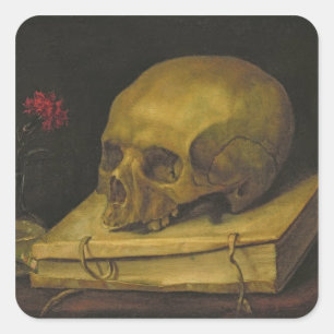 Vanitas, c.1644 (Öl auf Leinwand) Quadratischer Aufkleber