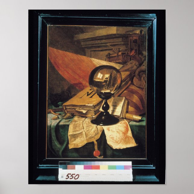 Vanitas mit einem Kristallball Poster (Vorne)