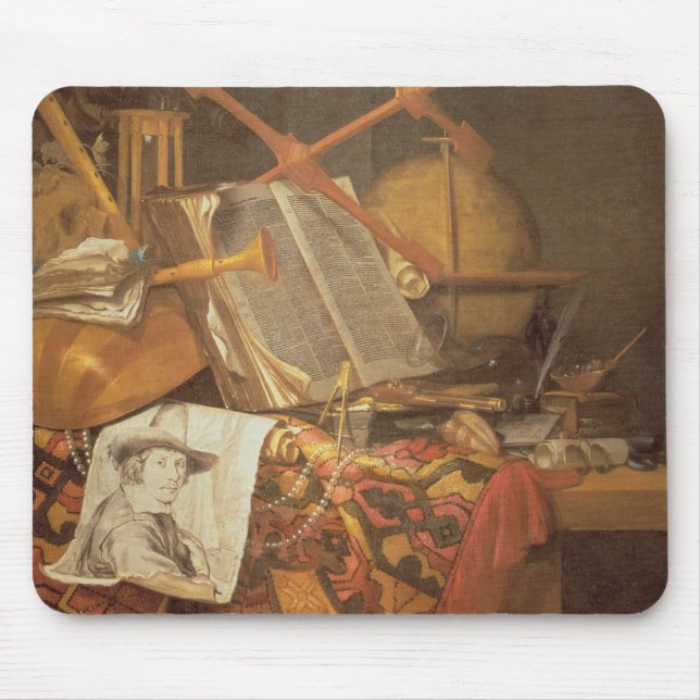 Vanitas (Öl auf Leinwand) Mousepad (Vorne)