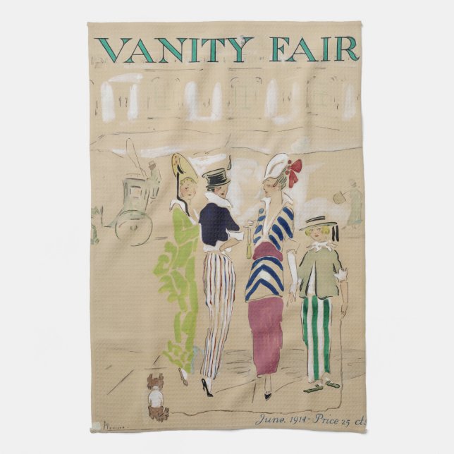 Vanity Fair-Titelseiten-Kunst ab Juni 1914 Geschirrtuch (Vertikal)
