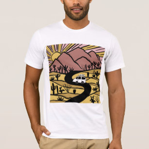VANLIFE Wüste Cacti Bergsee-Zauber T-Shirt