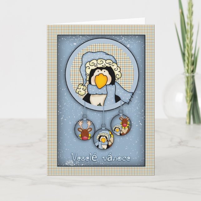 Vánoce de Veselé, carte de Noël tchèque, joyeux (Devant)