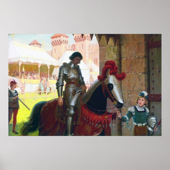 Vanquished, by Edmund Blair Leighton Poster (Vorne)