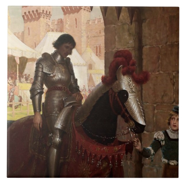 "Vanquished" von Edmund Blair Leighton Fliese (Vorderseite)