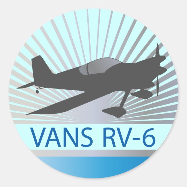 Vans RV-6 Runder Aufkleber (Vorderseite)