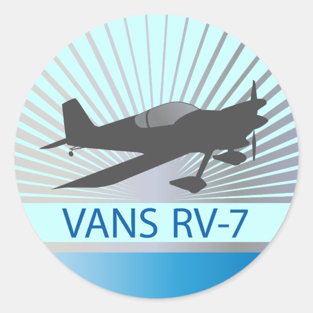 Vans RV-7-Flugzeug Runder Aufkleber (Vorderseite)