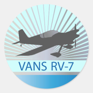 Vans RV-7-Flugzeug Runder Aufkleber