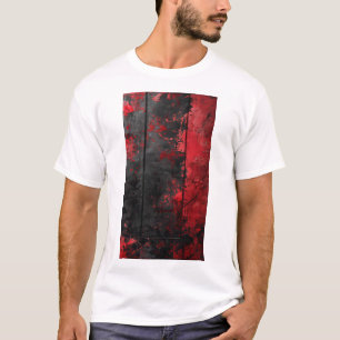 Vanta Black Background mit Red Grunge Board T-Shi T-Shirt
