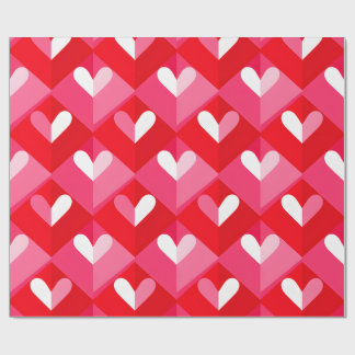 Vantage Red and White Valentine Wrapping Paper Geschenkpapier