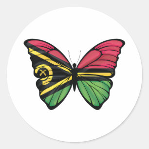 Vanuatu Butterfly Classic Round Sti Runder Aufkleber