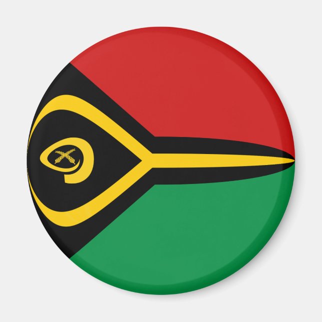 Vanuatu Fisheye-Flaggenmagnet Magnet (Vorne)