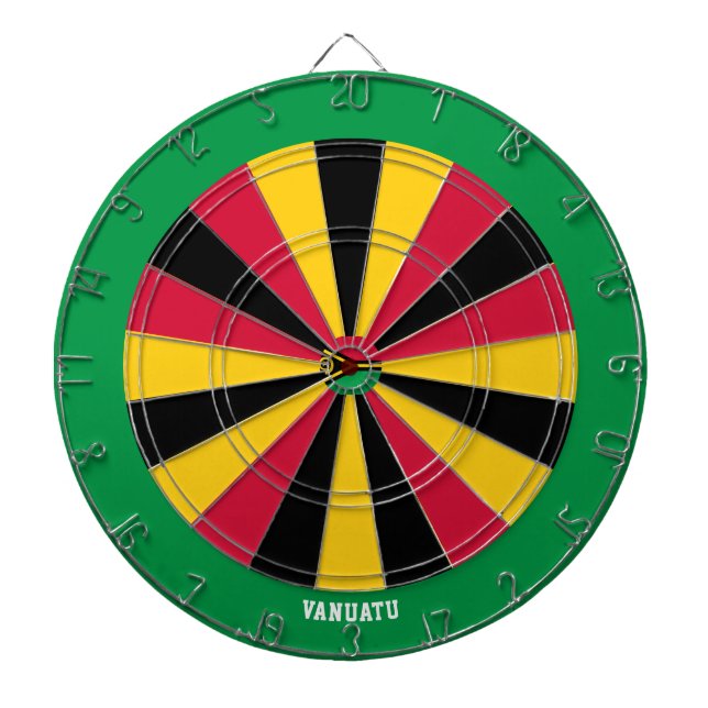 Vanuatu Flag farbenfroh Patriotic Dartscheibe (vorne)