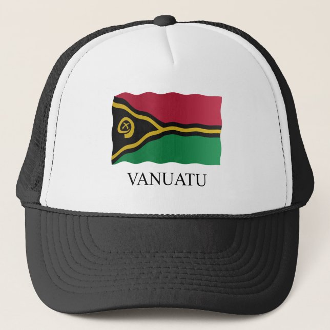 Vanuatu flag truckerkappe (Vorderseite)