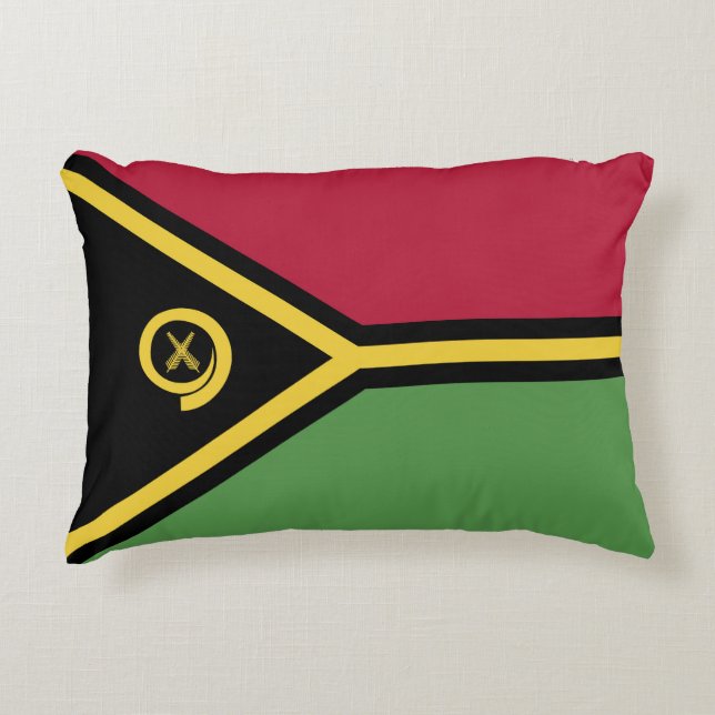 Vanuatu-Flagge Dekokissen (Vorderseite)