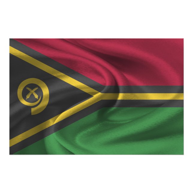 Vanuatu-Flagge Fotodruck (Vorne)