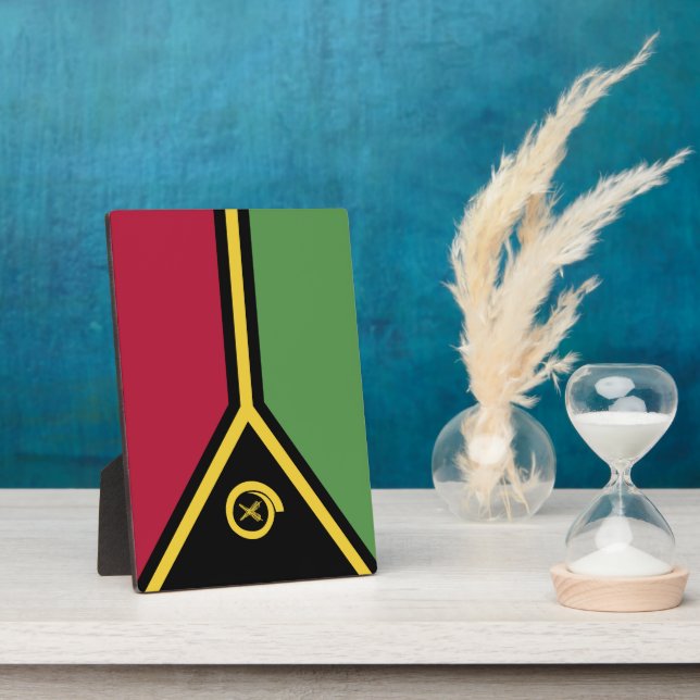 Vanuatu-Flagge Fotoplatte (Seite)