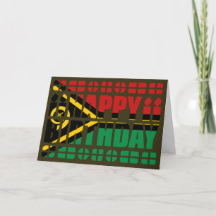 Vanuatu-Flagge Geburtskarte Karte