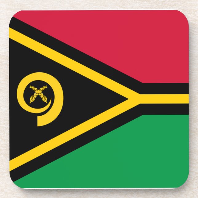 Vanuatu-Flagge Getränkeuntersetzer (Vorderseite)