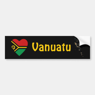 Vanuatu-Flagge Herz + Karte Aufkleber Autoaufkleber
