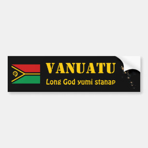 Vanuatu-Flagge + Karte-Aufkleber Autoaufkleber