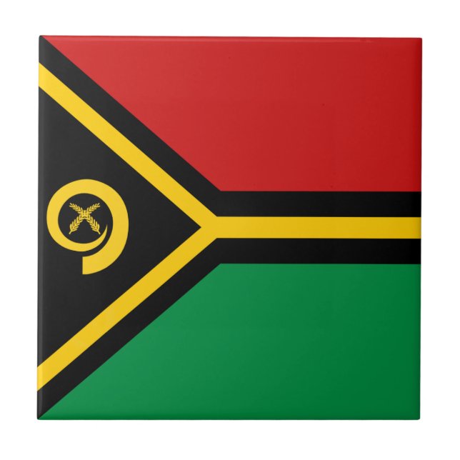 Vanuatu-Flagge Keramikfliese (Vorderseite)