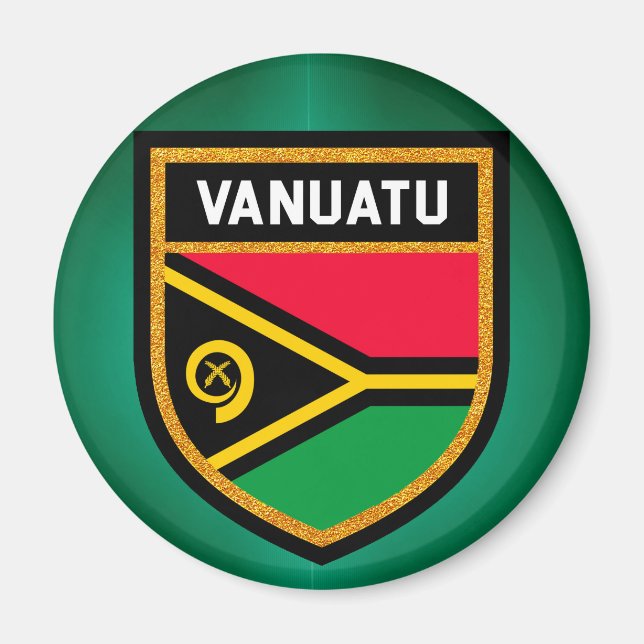 Vanuatu-Flagge Magnet (Vorne)