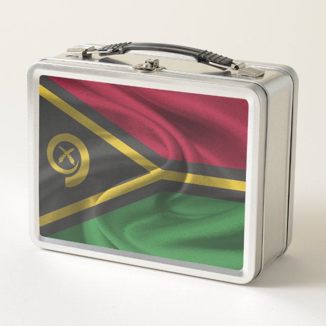 Vanuatu-Flagge Metall Brotdose (Vorderseite)