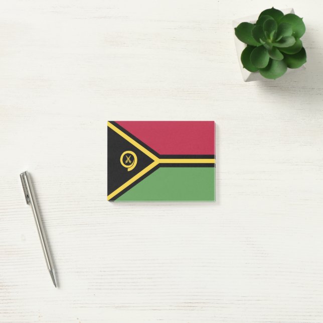 Vanuatu-Flagge Post-it Klebezettel (Büro)
