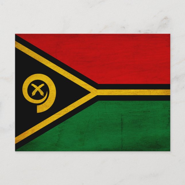 Vanuatu-Flagge Postkarte (Vorderseite)