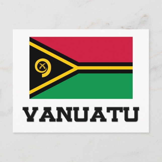 Vanuatu-Flagge Postkarte (Vorderseite)