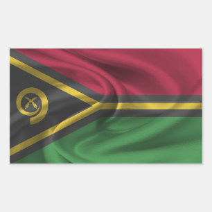 Vanuatu-Flagge Rechteckiger Aufkleber