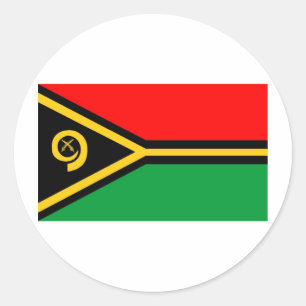 Vanuatu-Flagge Runder Aufkleber