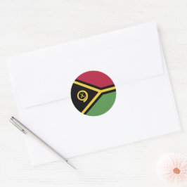 Vanuatu-Flagge Runder Aufkleber