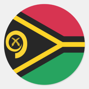 Vanuatu-Flagge Runder Aufkleber