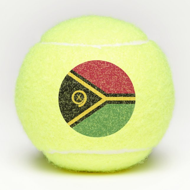 Vanuatu-Flagge Tennisbälle (Vorderseite)