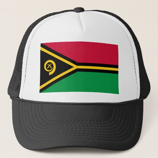 Vanuatu-Flagge Truckerkappe (Vorderseite)