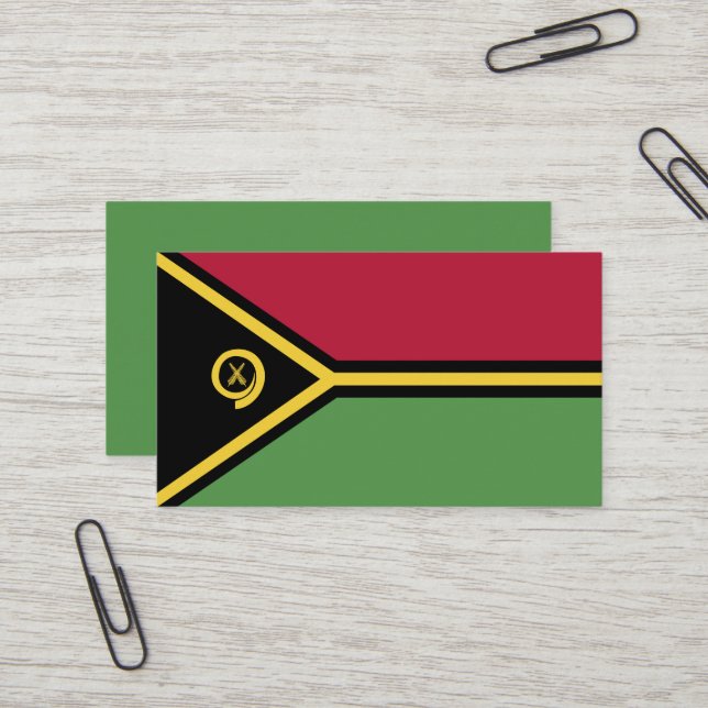 Vanuatu-Flagge Visitenkarte (Vorderseite/Rückseite Beispiel)