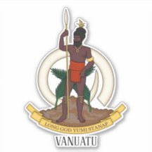 Vanuatu National Coat of Arms Patriotic