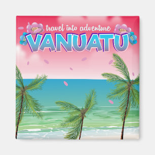 Vanuatu "Reise ins Abenteuer" Reiseplakat. Magnet