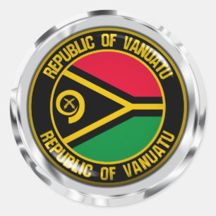 Vanuatu RundEmblem Runder Aufkleber
