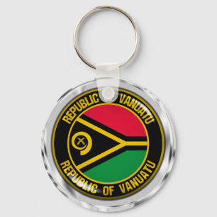 Vanuatu RundEmblem Schlüsselanhänger