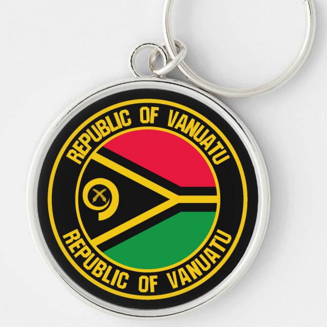 Vanuatu RundEmblem Schlüsselanhänger (Vorne)