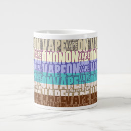 Vape auf Typografie-TAN-Türkis Jumbo-Tasse