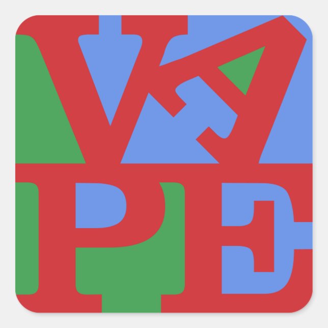 Vape-Aufkleber Quadratischer Aufkleber (Vorderseite)